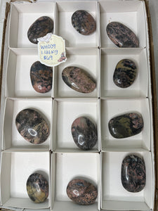 Wholesale Flat - 009 - Rhodonite Palmstones- 1.44 kg